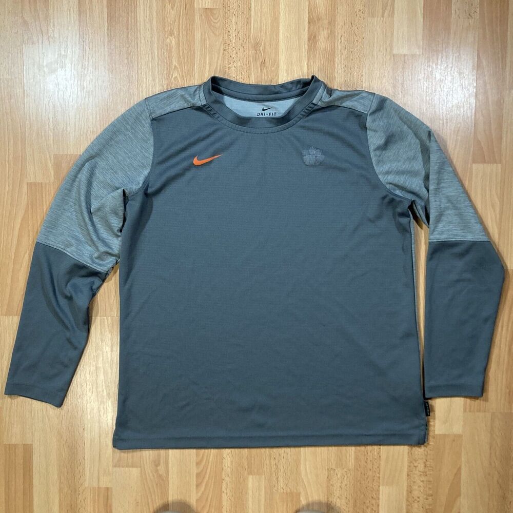 Nike Dri-Fit Color Blocked Raglan/Long Sleeve Shirt (Men’s Size L) Gray • EUC